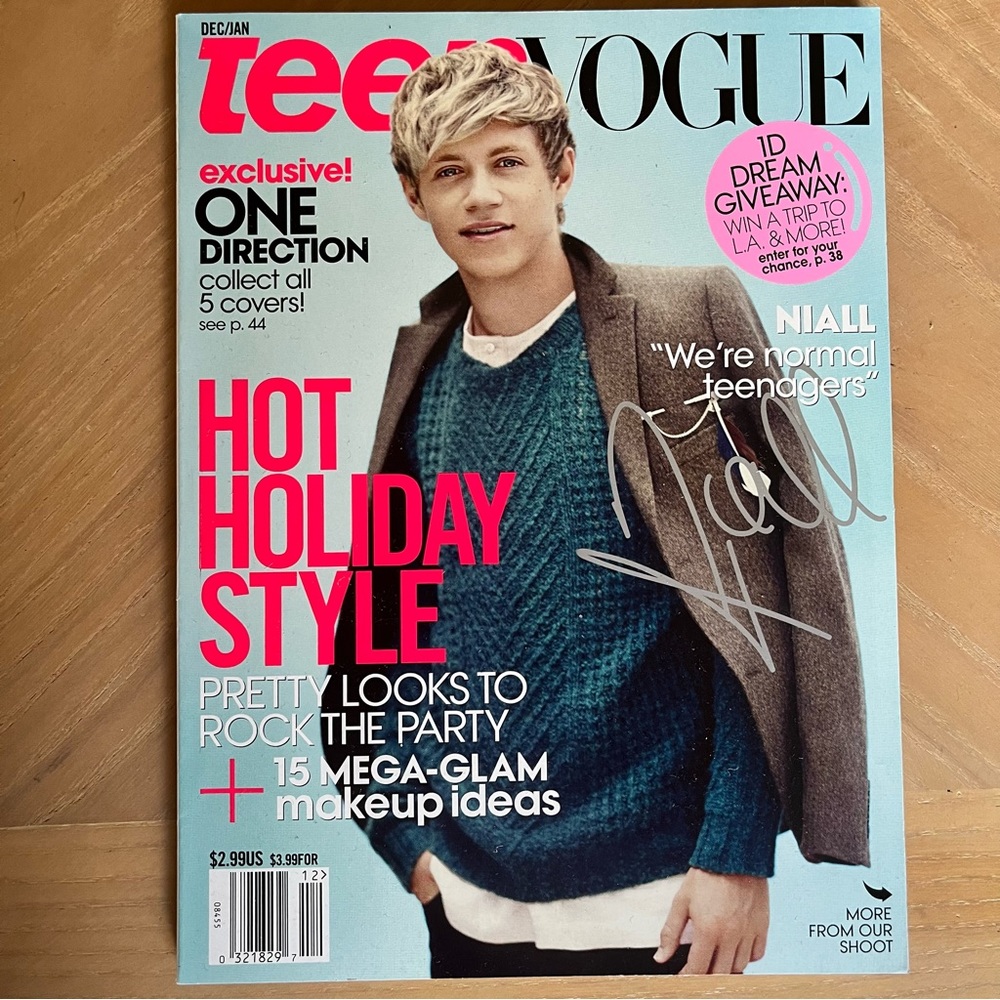 NIALL HORAN One Direction Collectible Teen Vogue Magazine Dec/Jan 2013 Issue